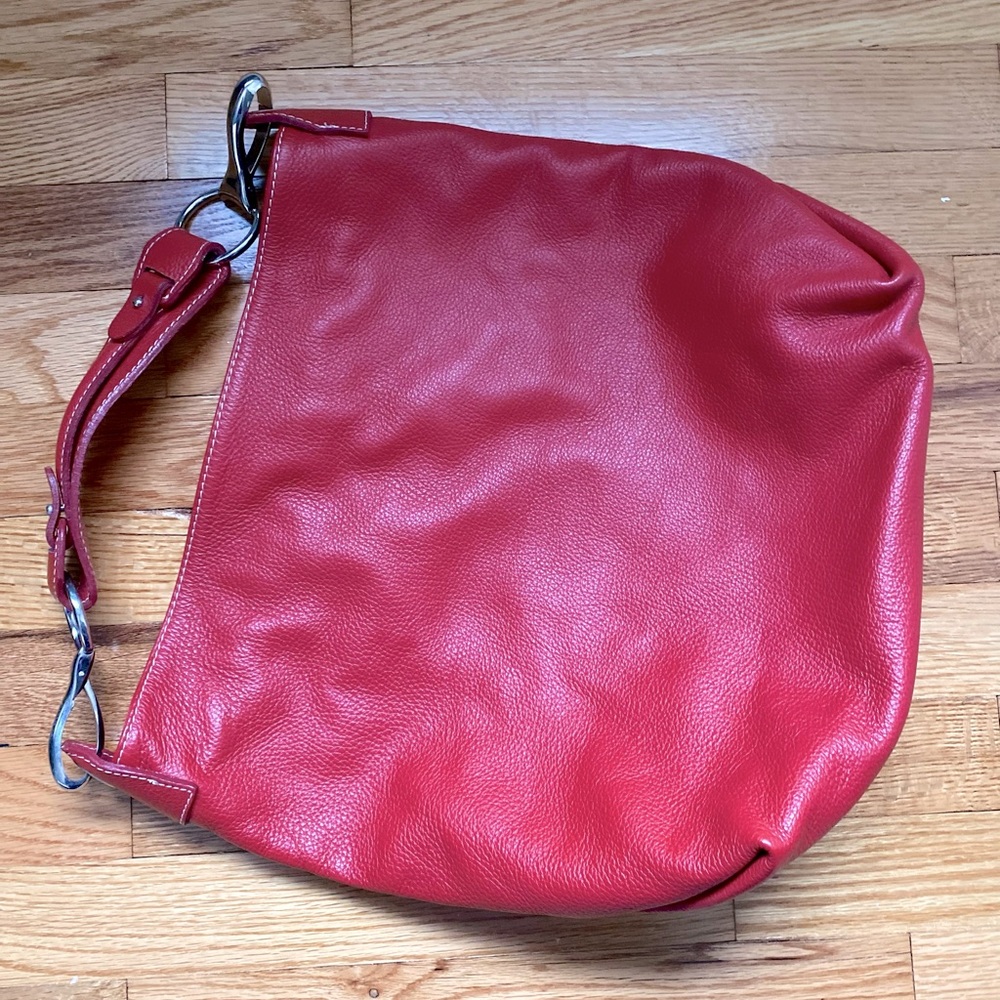 Red Leather Shoulder Bag